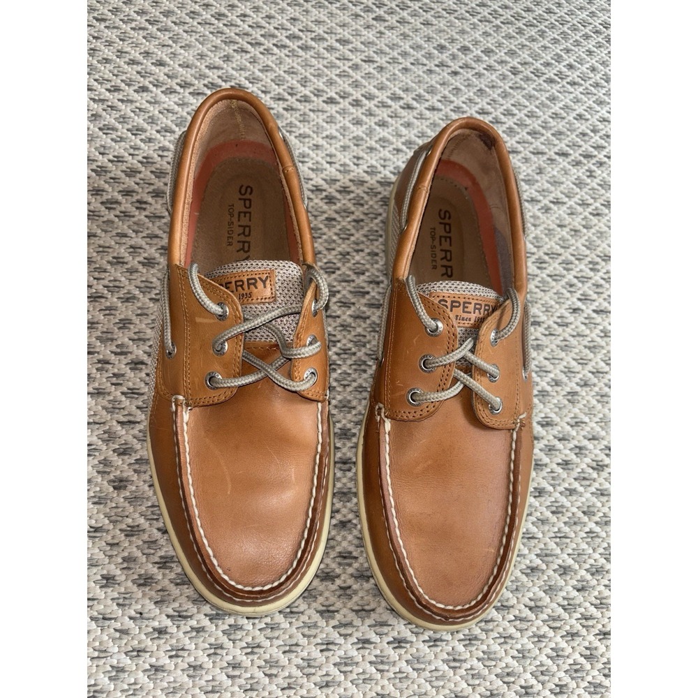 Sperry Topsider Men's 11.5 Billfish 3 Eye Boat Loafers Leather Shoes Preppy New - Picture 2 of 16